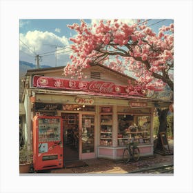 Cherry Blossom Shop Canvas Print