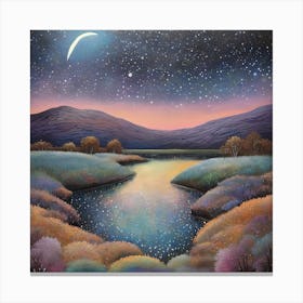 Night landscape 1 Canvas Print