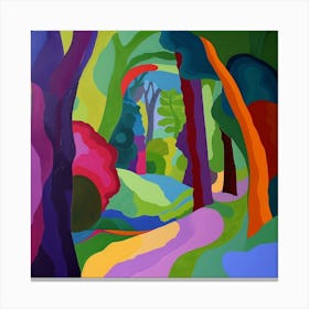 Abstract Park Collection Forest Park Portland 4 Canvas Print