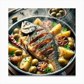 Sovereign Flame Grilled Fish Hotpot Canvas Print