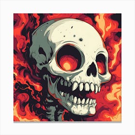 Spooky Halloween Skeleton Emojis Artwork 8 Canvas Print