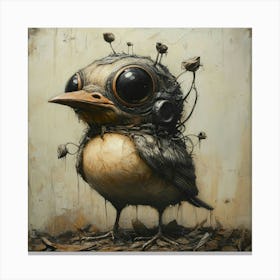 Bird With Eyes Canvas Print