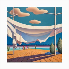 'The Beach' Laundry Canvas Print