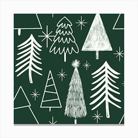 Christmas Tree Evergreen Tree Pine Tree Green Canvas Print