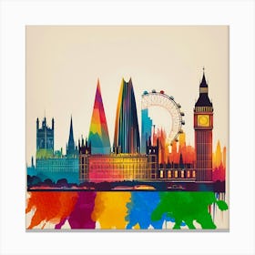 London City Modern mid century Art Canvas Print