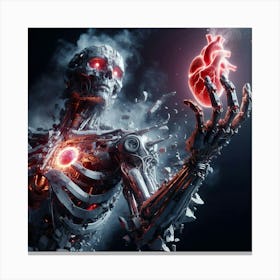 Cyborg Heart Canvas Print