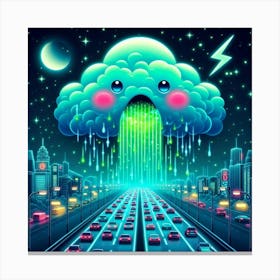 Cloudy Night Canvas Print