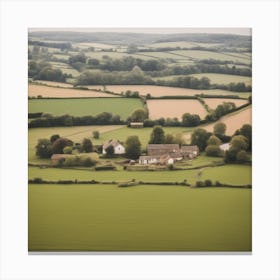 Aerial View Of Farmland 4 Canvas Print