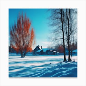 Winter on the Farm Canvas Print