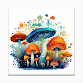 Colorful Mushrooms 8 Canvas Print