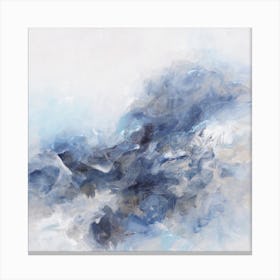 Dreamy Neutral Colors Abstract Painting Square Canvas Print