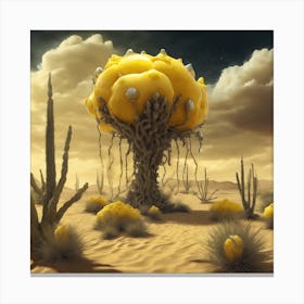 Cactus In The Desert 1 Canvas Print