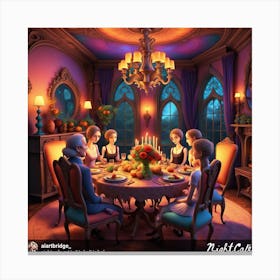 Dinner At The Castle Canvas Print