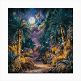 moonlit oasis 5 Canvas Print