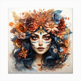 Day Of The Dead Girl 5 Canvas Print