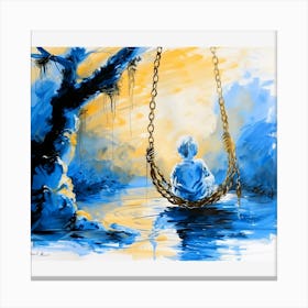 Swinging Child Canvas Print