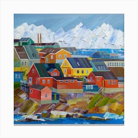 Norwegian houses Canvas Print