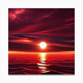 Sunset Over The Ocean 103 Canvas Print