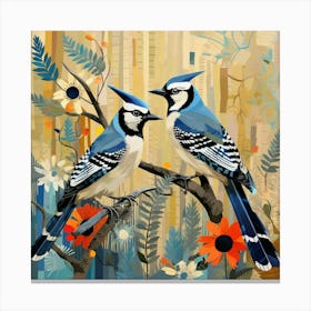 Bird In Nature Blue Jay 2 Canvas Print