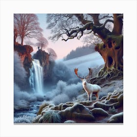 Deer In The Forest 4 Canvas Print