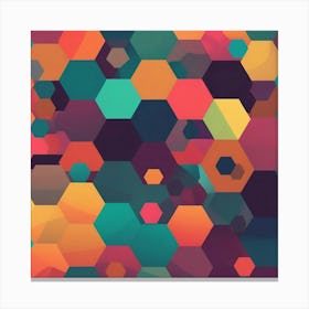 Abstract Hexagons 5 Canvas Print