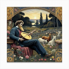 Man With A Guitar Canvas Print