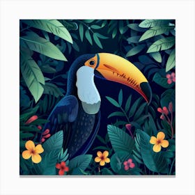 Toucan In The Jungle 4 Canvas Print