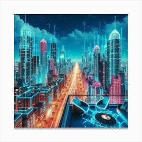 Futuristic Cityscape 35 Canvas Print