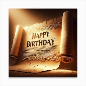 bardy paper with happy birthday - ancient Egyptians & pharaohs Canvas Print