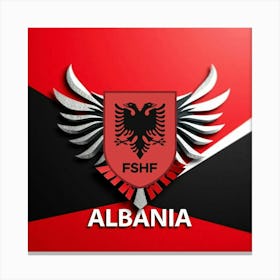 Albania National Football Team Logo Wall Art 14 Canvas Print