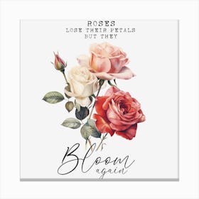 Blooming Roses Canvas Print