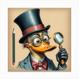 Detective Duck 10 Canvas Print