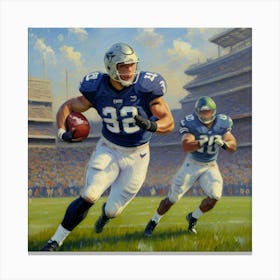 The Enforcer Football Star in Full Protection Canvas Print