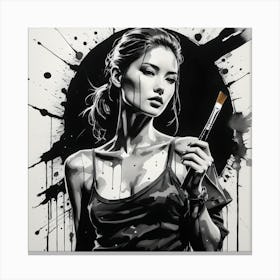 Girl In Canvass Canvas Print