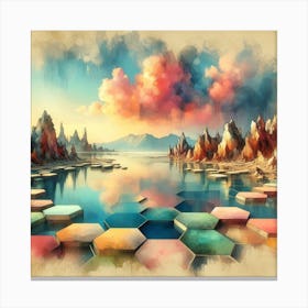 Abstract Painting Landscaping Canvas Print