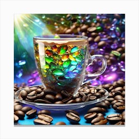 Rainbow Coffee Canvas Print