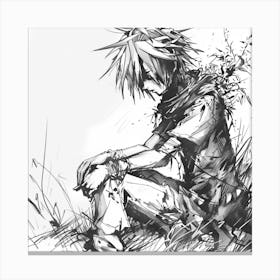 Anime Character Sketch Art Canvas Print