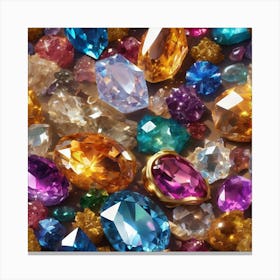Colorful Crystals Canvas Print