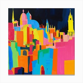 Abstract Travel Collection Barcelona Spain 5 Canvas Print