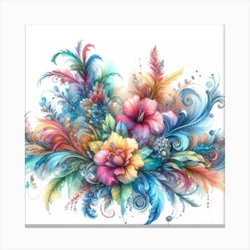 Colorful Feathers 1 Canvas Print