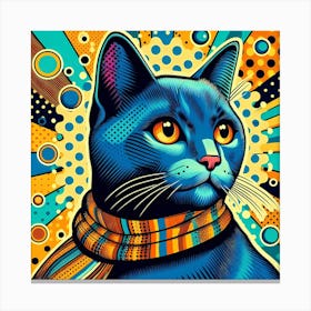 Blue Cat 2 Canvas Print