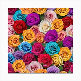 Colorful Roses Background 3 Canvas Print