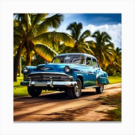 Classic Car On The Road 11 Canvas Print