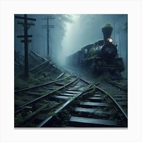 Train In The Forest 3 Canvas Print