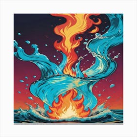 Fire And Water 1 Canvas Print