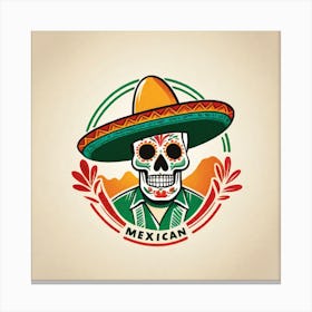Mexican Skull 84 Canvas Print