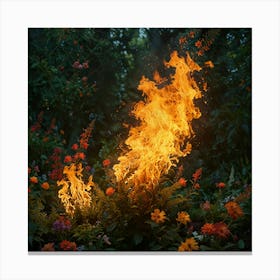 Fire In The Garden Canvas Print