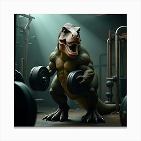 Flux Dev A Powerful And Imposing Tyrannosaurus Rex Stands In A 0 Canvas Print