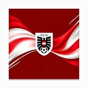 Austria National Football Team Logo Wall Art 7 Canvas Print