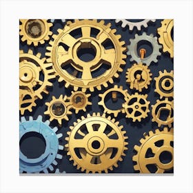 Cogs And Gears 5 Canvas Print